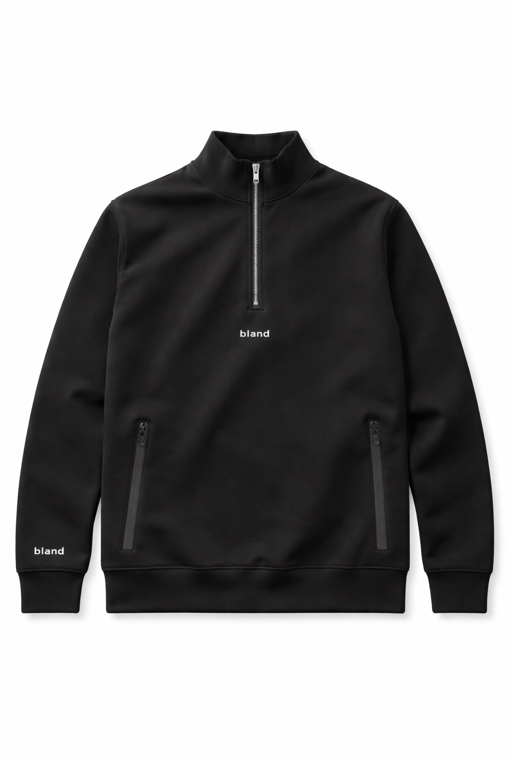 bland quarter zip - BLACK