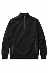 bland quarter zip - BLACK
