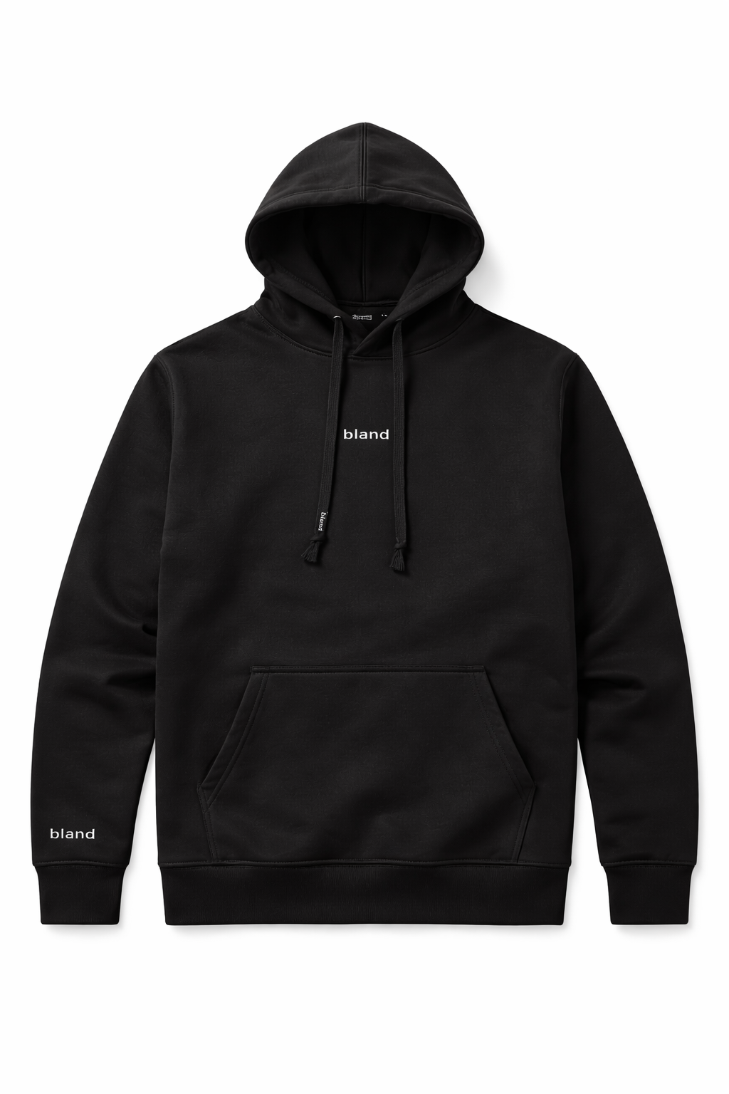 bland hoodie - BLACK