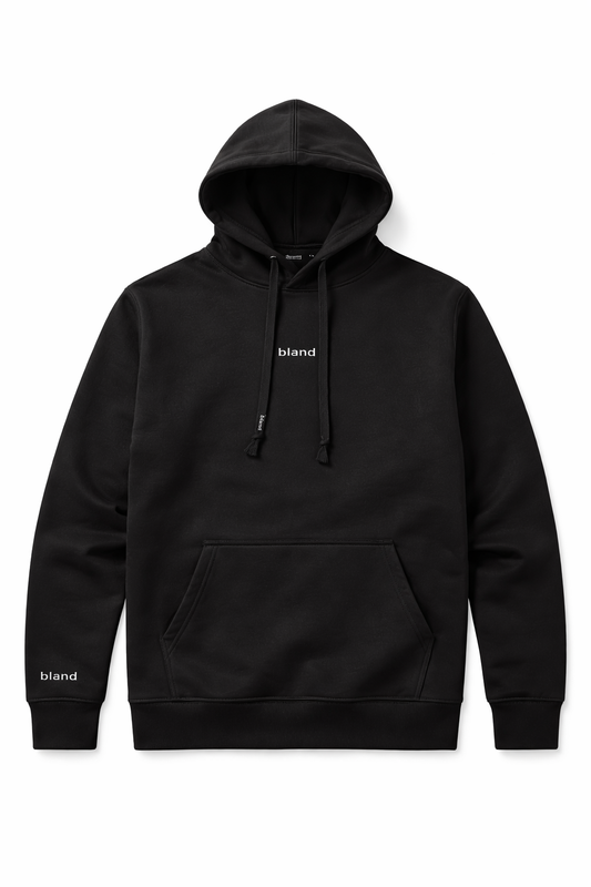 bland hoodie - BLACK