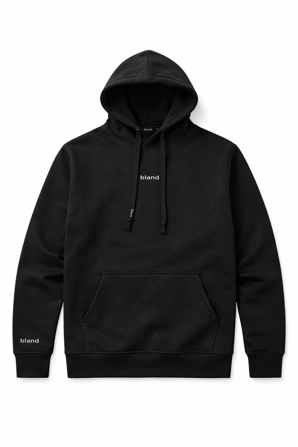 bland hoodie - BLACK