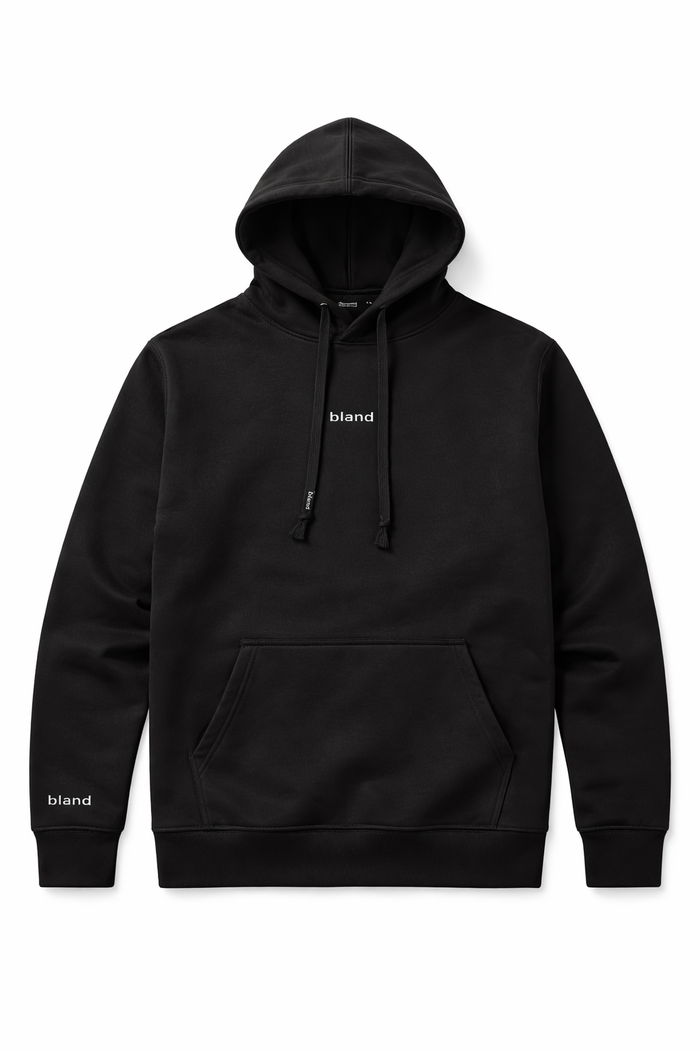bland hoodie - BLACK